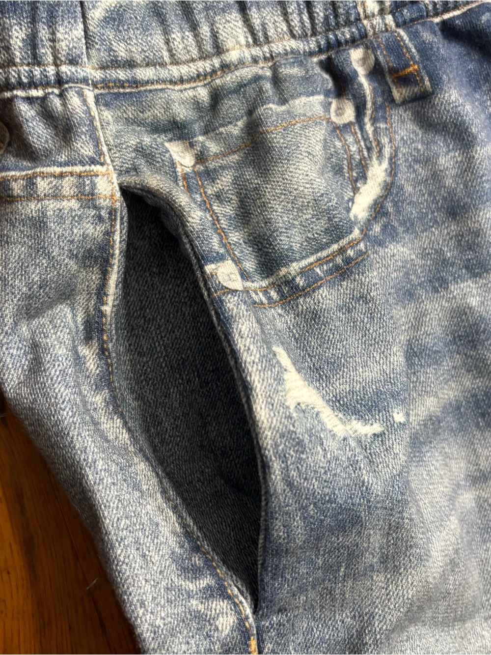 rag & bone Blue Distressed Denim Jean Shorts - Picture 6 of 7